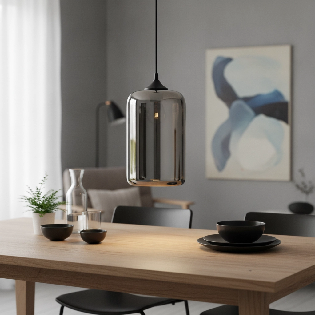 Pendant lamp Savaz chrome glass Ø 17.5 x 29.8cm