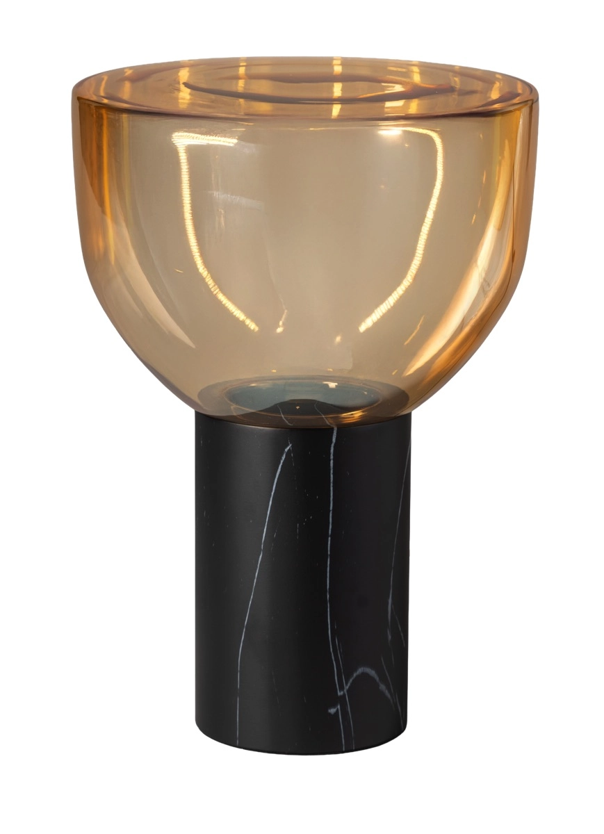 Glass table lamp Lana 45cm - marble look
