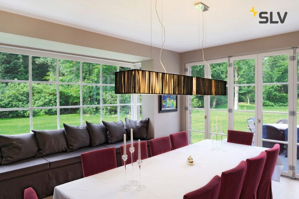 Pendant lamp design Q-Line dimmable 142cm black SLV 4024163196116