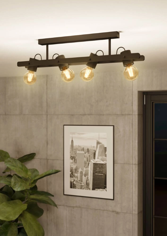 4-light ceiling lamp Plimsoll black Eglo 9002759438470