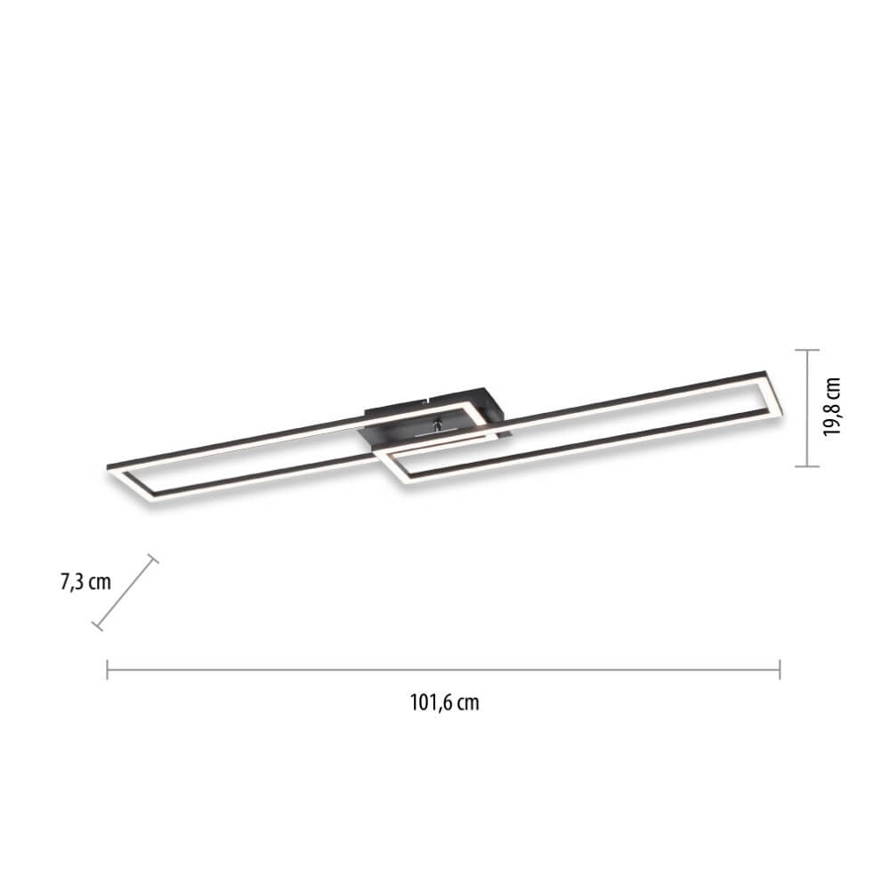 Black LED ceiling lamp Iven Paul Neuhaus 4043689981976