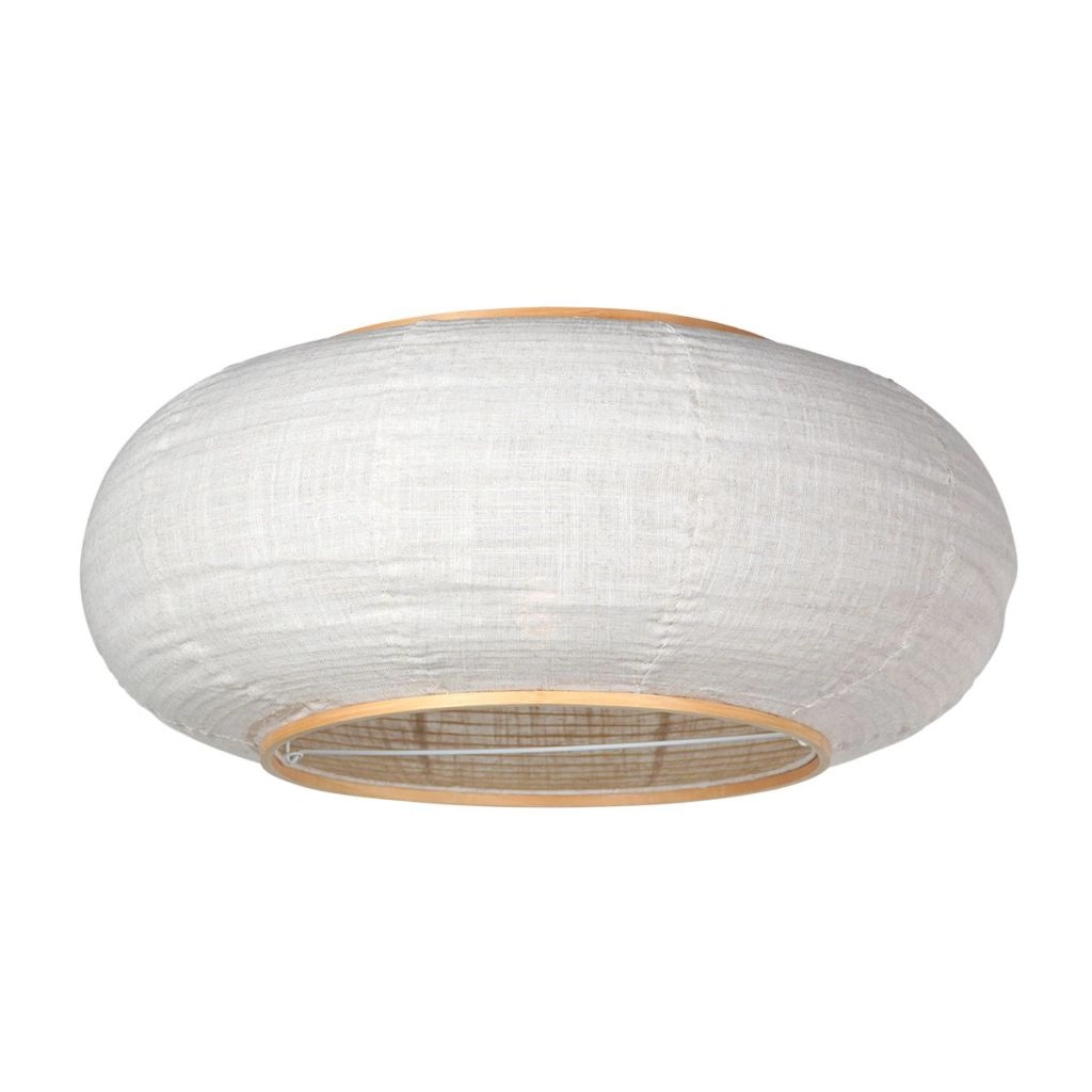 Arc lamp sand brown Silva Alba with white shade Ø60cm Steinhauer 8712746185720