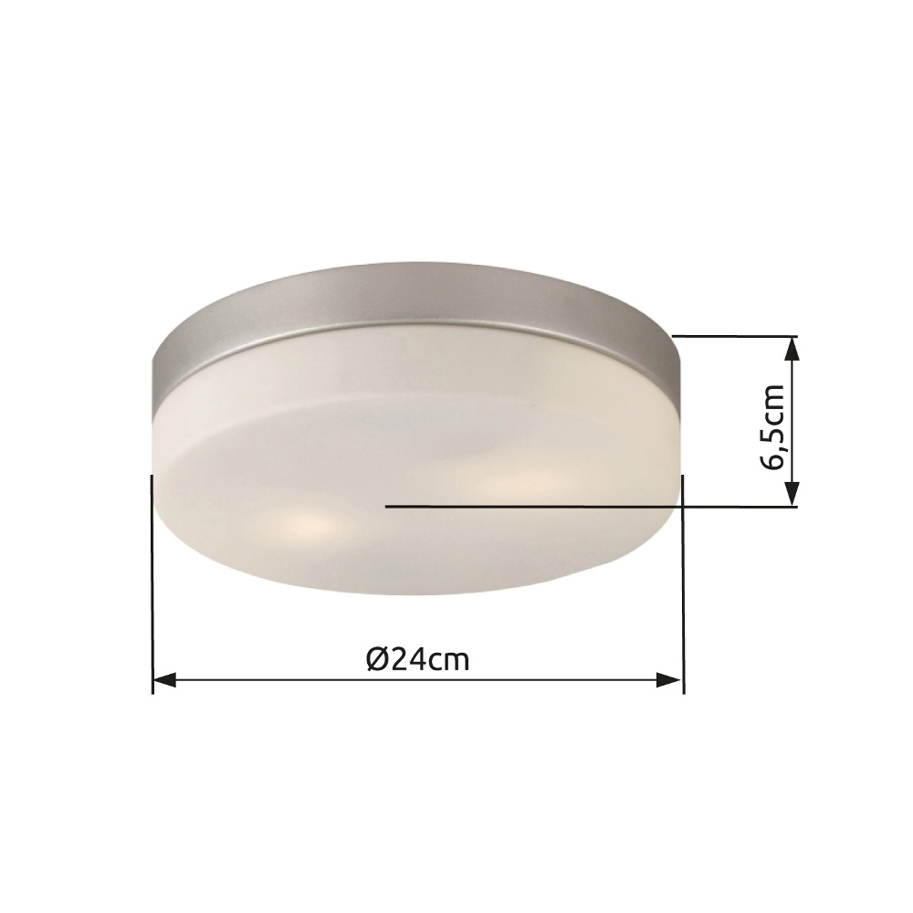 Nickel ceiling lamp Opal Ø 24cm Globo 9007371163458