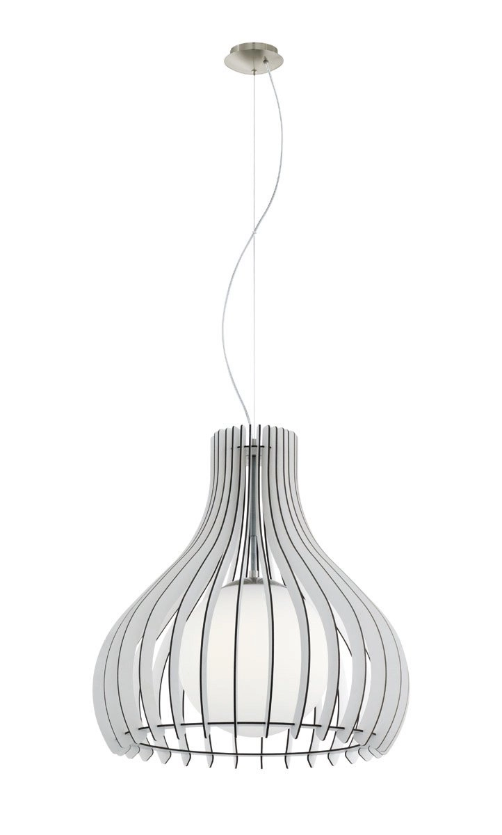 Pendant lamp Tindori 50cm white wood Eglo 9002759962111
