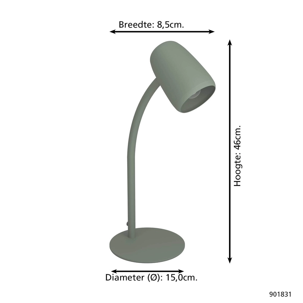Table lamp Carlo green Eglo 9008606357574