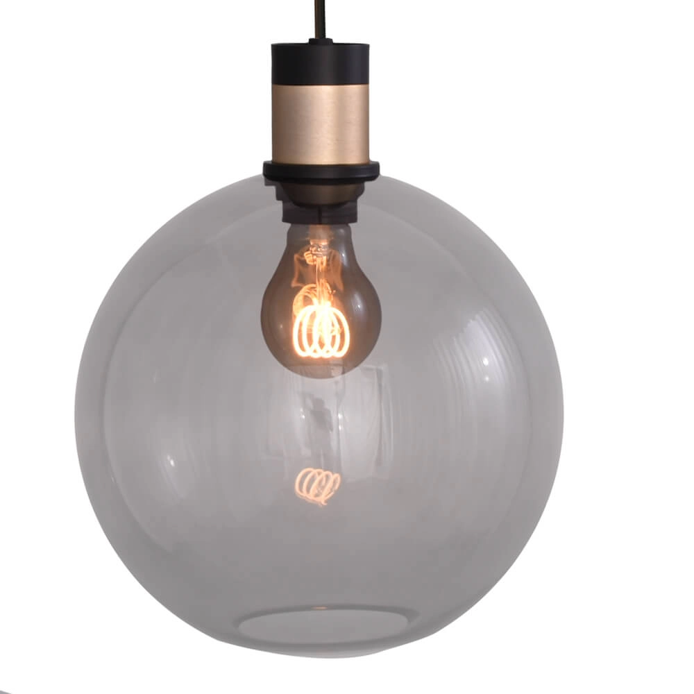 Vide hanging lamp Lazise 2 3-light gold with black Masterlight 8718121303833