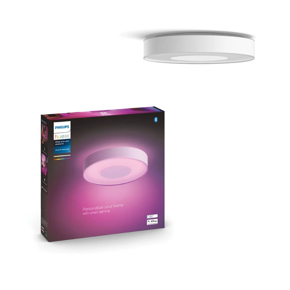 Ceiling light Hue Infuse M - White and color Ø 38.1cm white Philips 8718696176498
