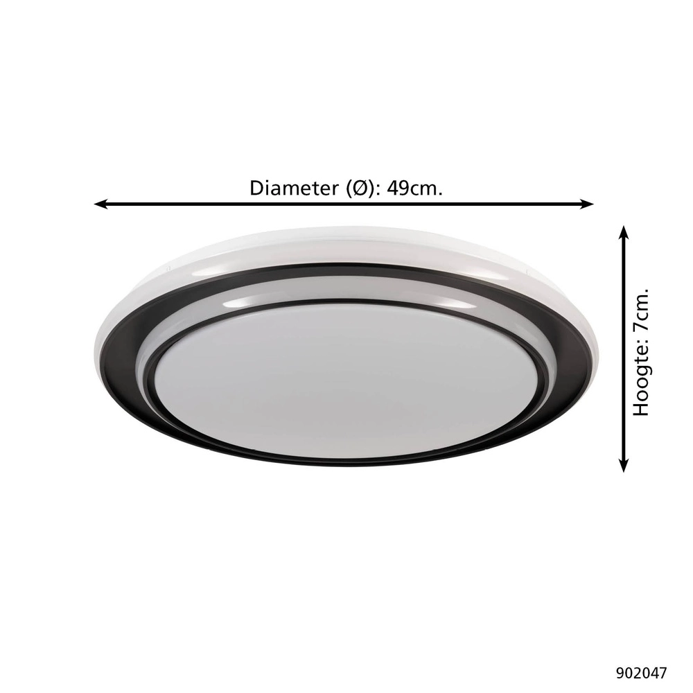 Ceiling light Moschetta black Ø 49cm Eglo 9008606357420