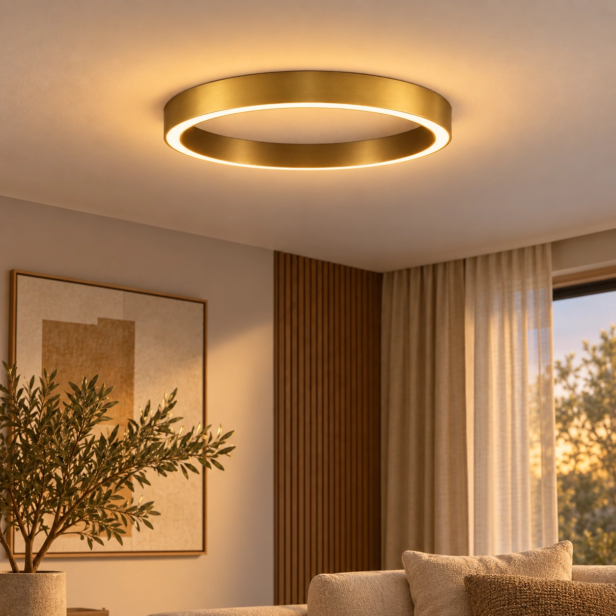 Design ceiling lamp Sting gold Ø 80cm