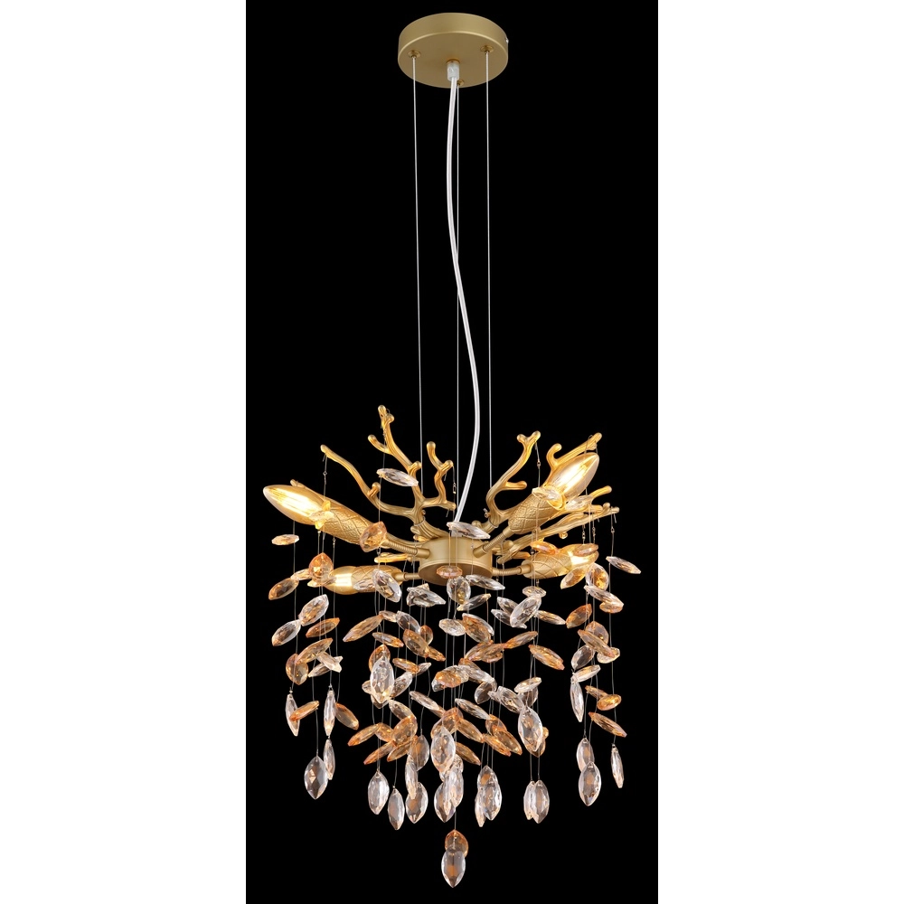 Pendant lamp Queena gold Ø 40cm Globo 9007371525676