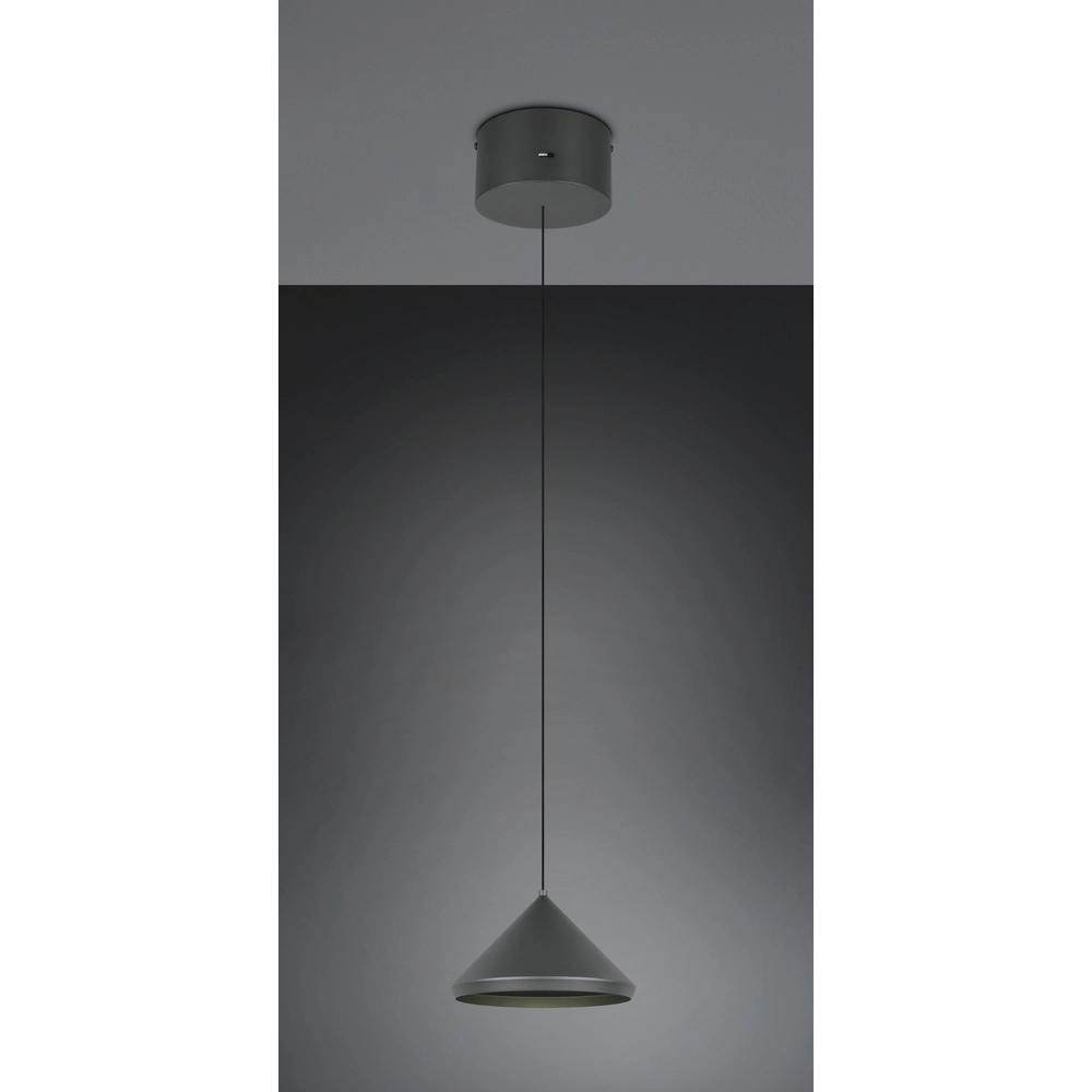 Modern pendant lamp Laguna Ø 18cm black Trio 4017807667608