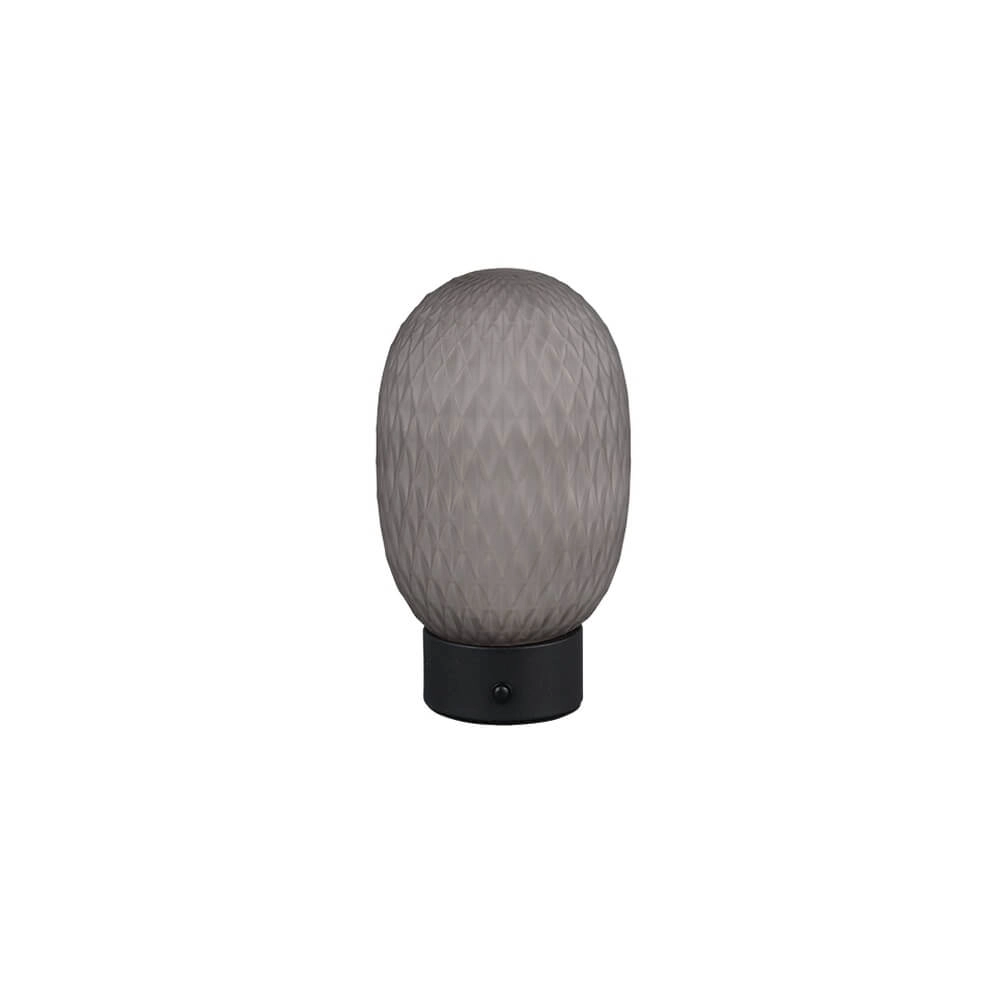 Table lamp Facette black with smoke glass Trio 4017807643589
