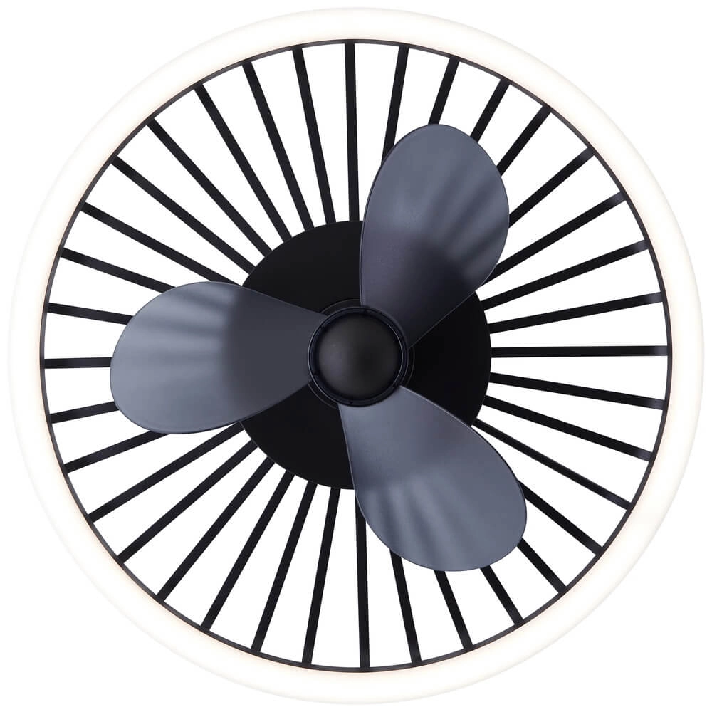Wire lamp ceiling fan Capo black Brilliant 4004353453410