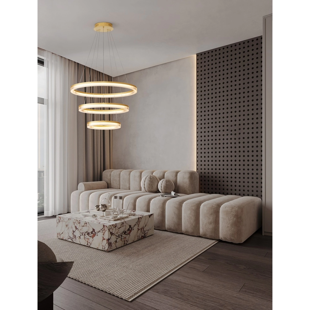 Golden pendant lamp Luana 3-light Lyora 5212017479679