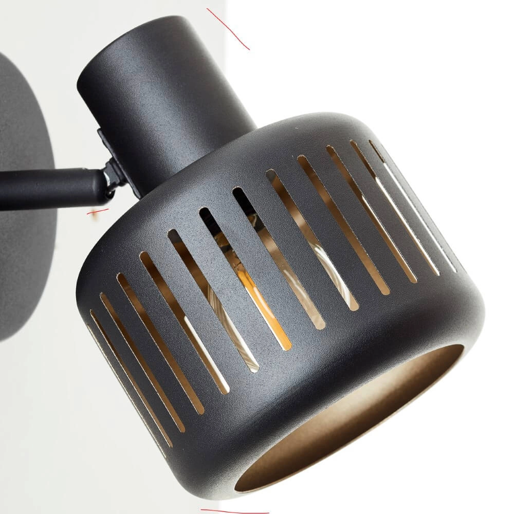 Black wall lamp Tyas black with gold Brilliant 4004353424311