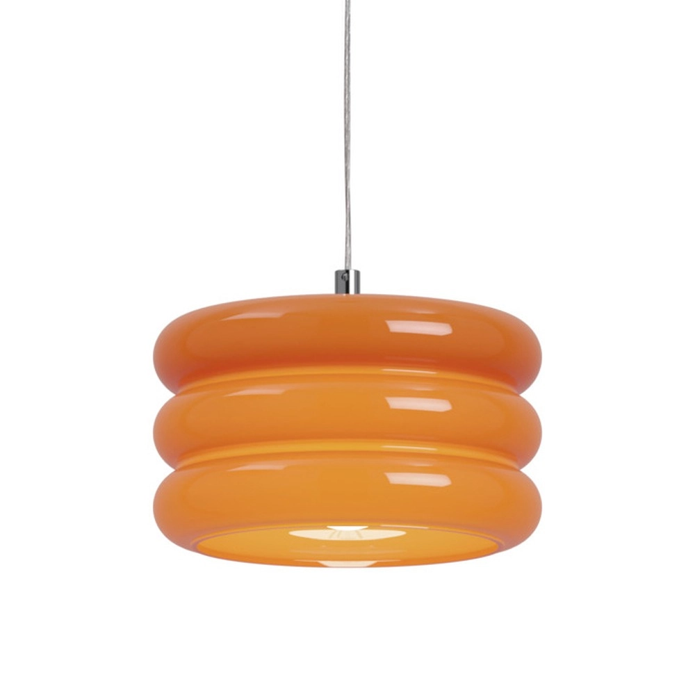 Design pendant lamp Tortora chrome with orange Ø 20cm