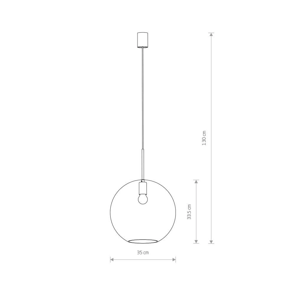 Glass ball lamp Sphere Ø 35cm Lyora 5903139784696