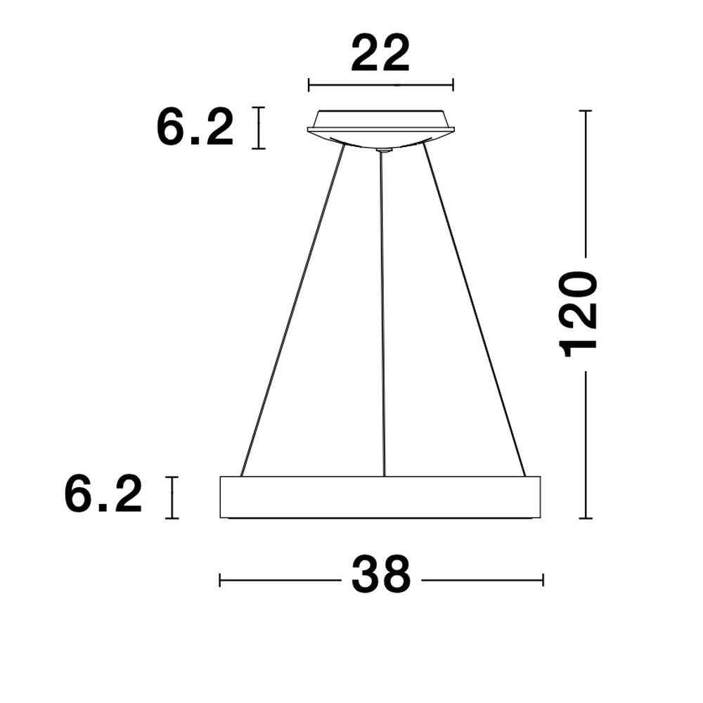 Pendant lamp Rando Thin black Ø 38cm Lyora 5212017420152