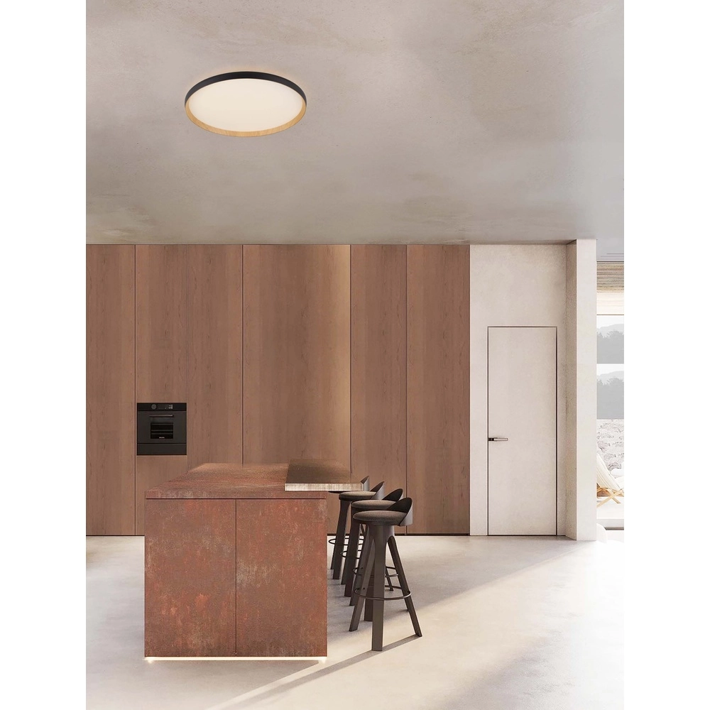 Ceiling light Vomos black Ø 60cm