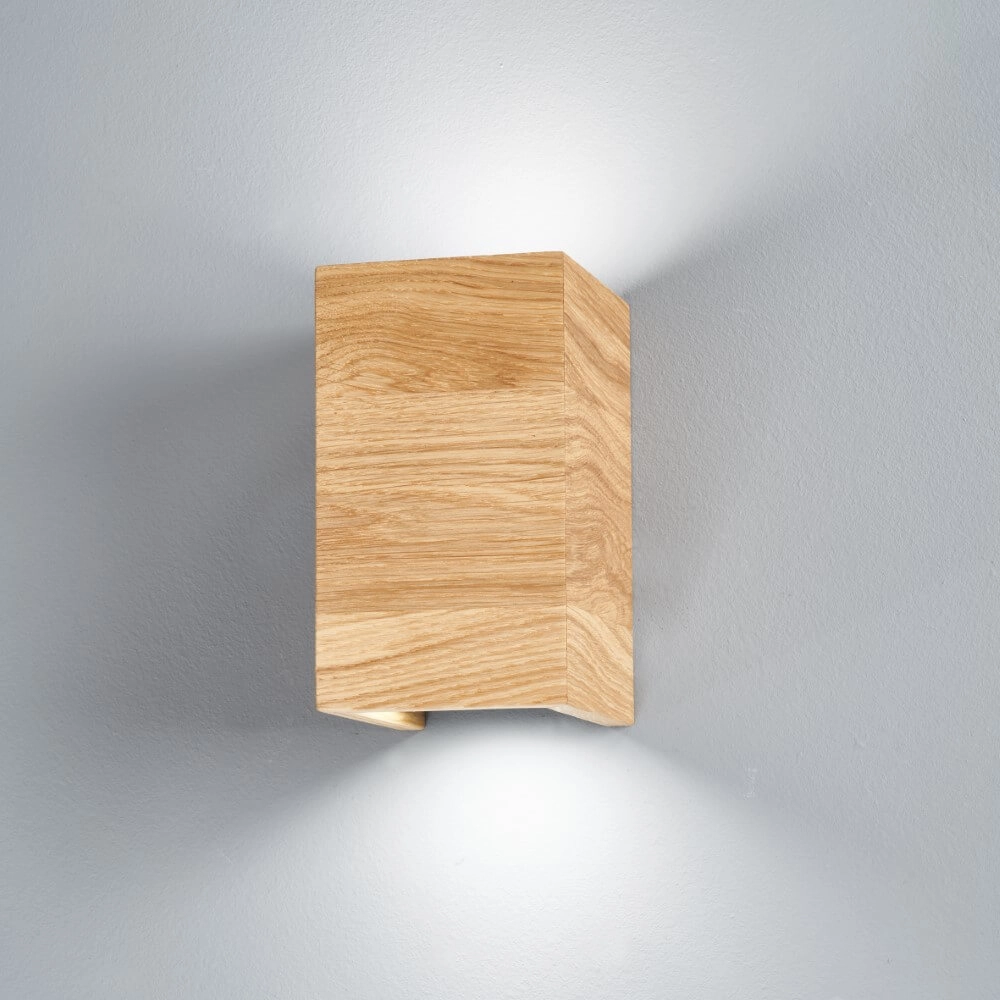 LED wall lamp Shine-Wood 18cm high Fischer & Honsel 4003694305754