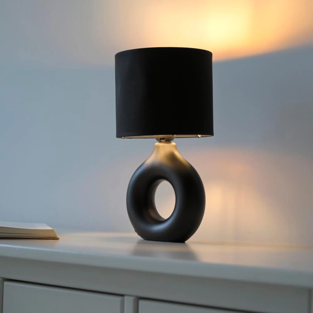 Table lamp Carara black Just Light 4043689004842