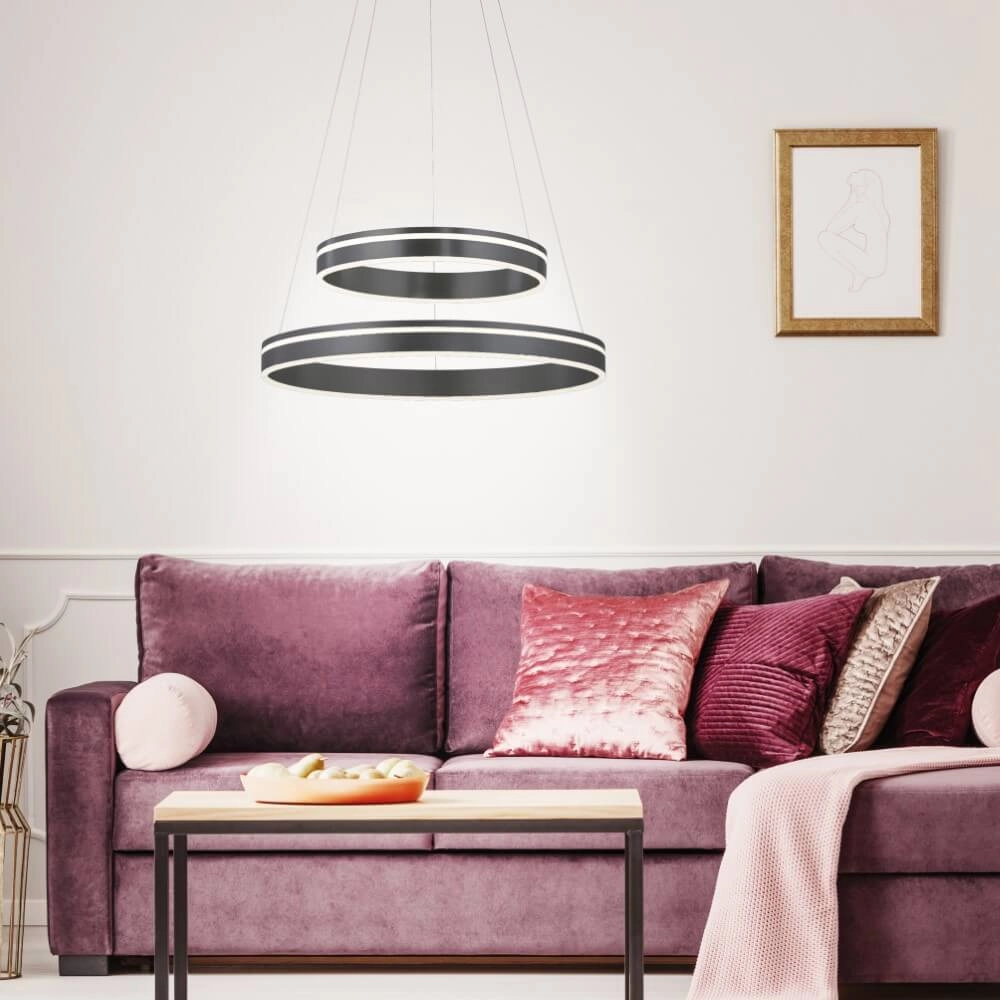 Pendant lamp Q-Vito Ø 59cm anthracite Paul Neuhaus 4012248367445