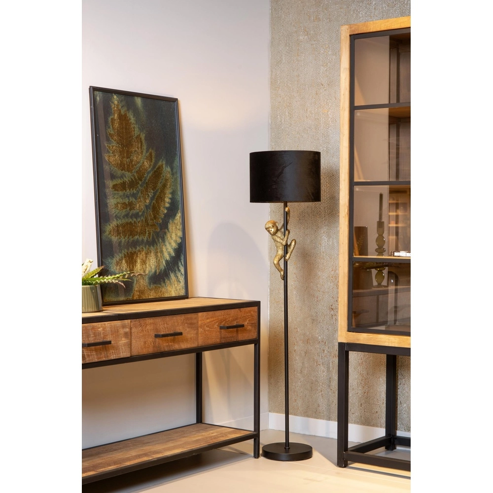 Floor lamp Extravaganza Chimp monkey black with gold Lucide 5411212105332
