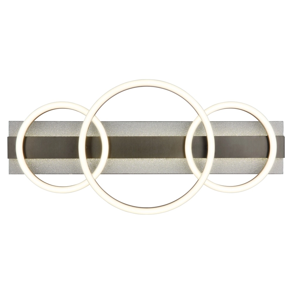 Black ceiling lamp Norberto 3 rings straight Globo 9007371569830