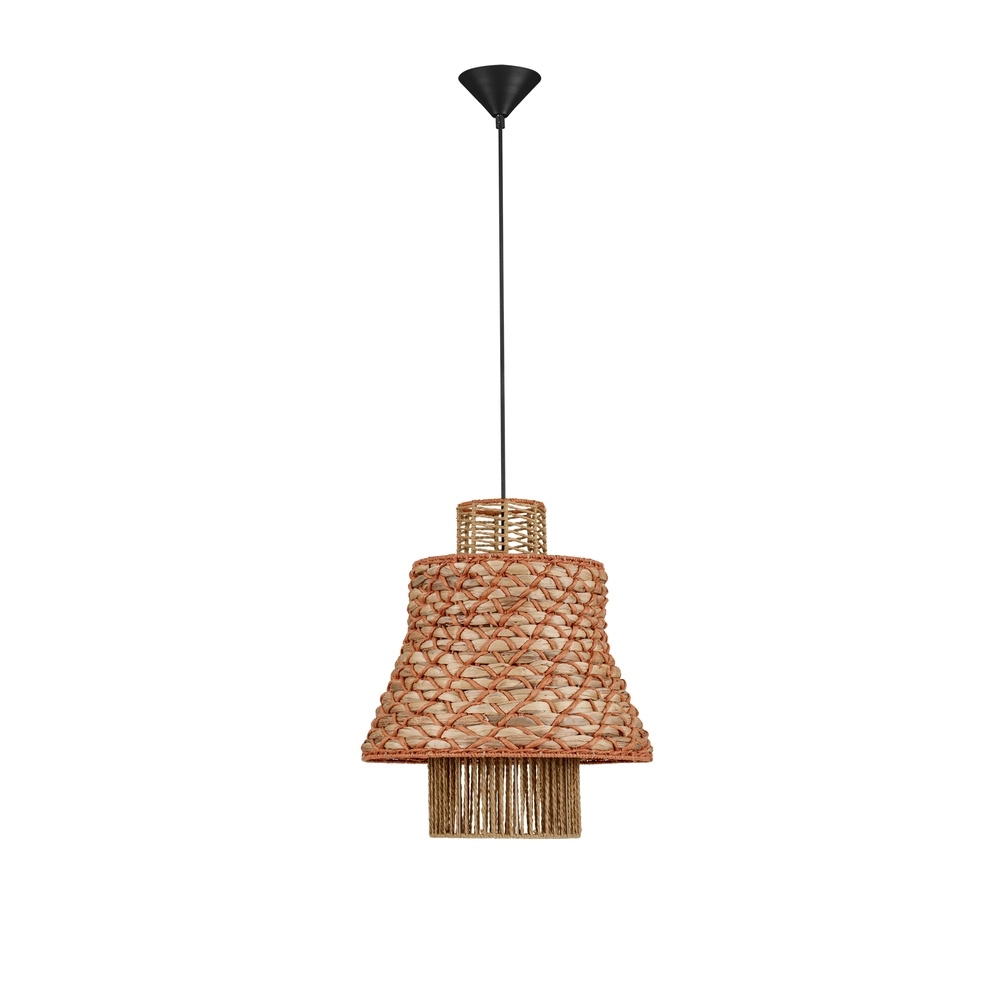 Rattan pendant lamp Mande brown with orange Lyora 5212017477378