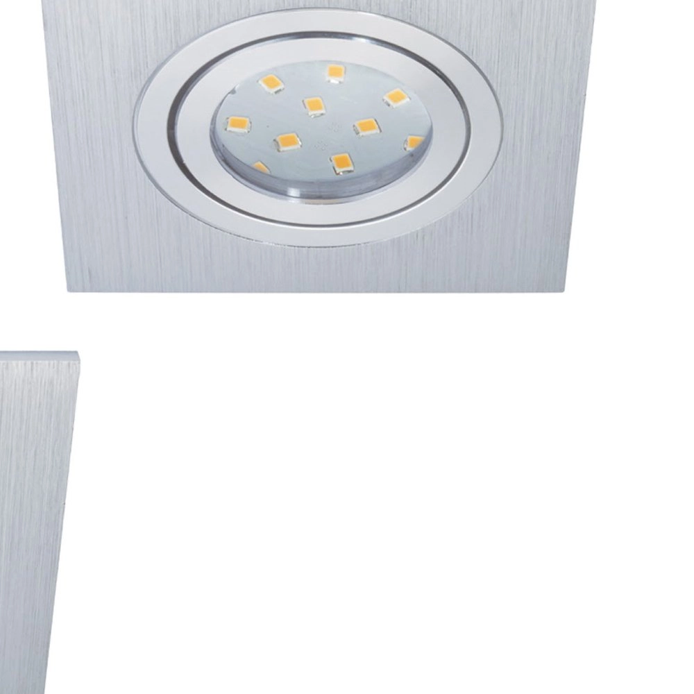 Built-in Spotlight Areitio Square set of 3 metallic gray Eglo 9002759986377