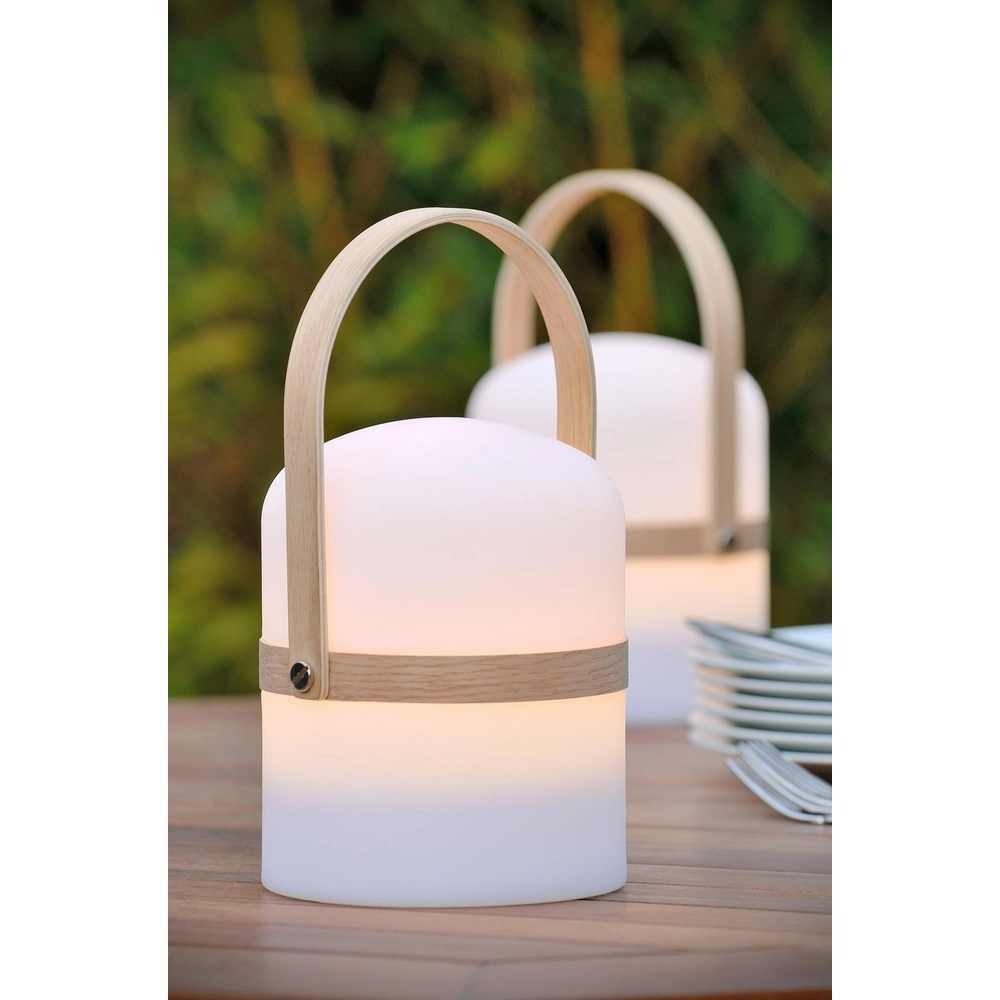 Rechargeable table lamp Joe IP44 white Lucide 5411212061201