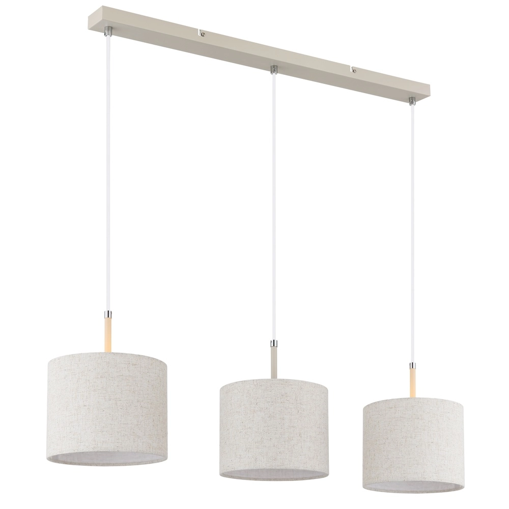 3-light pendant lamp Deleon sand brown straight Globo 9007371578900