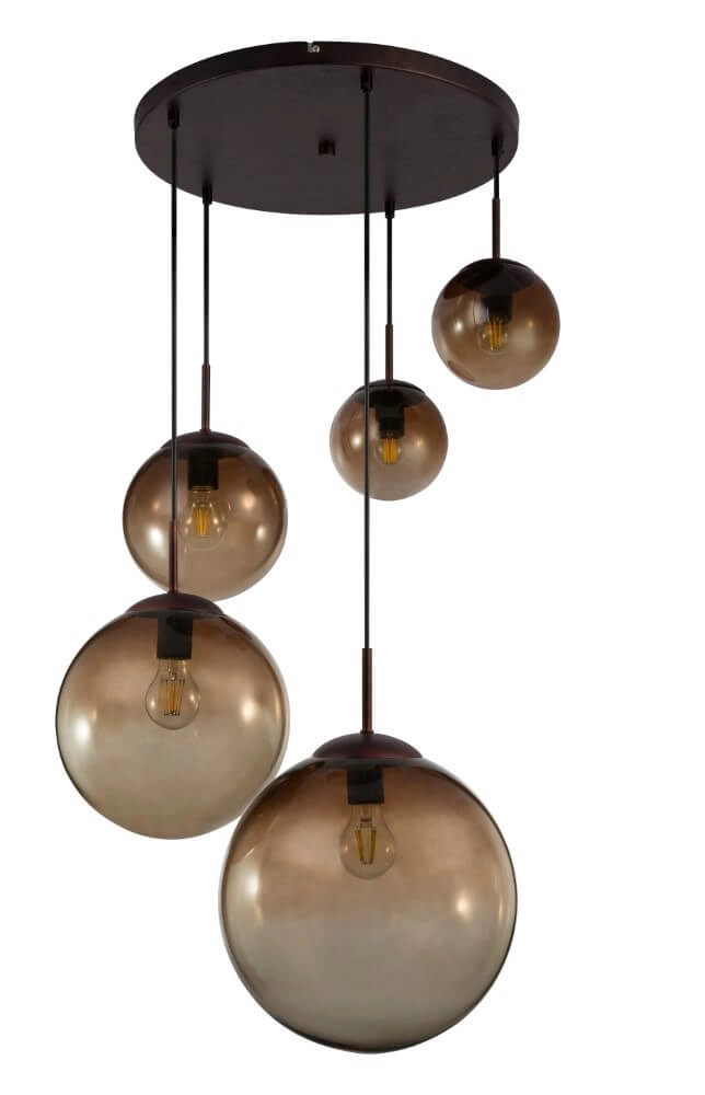 Glass vide pendant lamp Varus Ø 65cm Globo 9007371374847