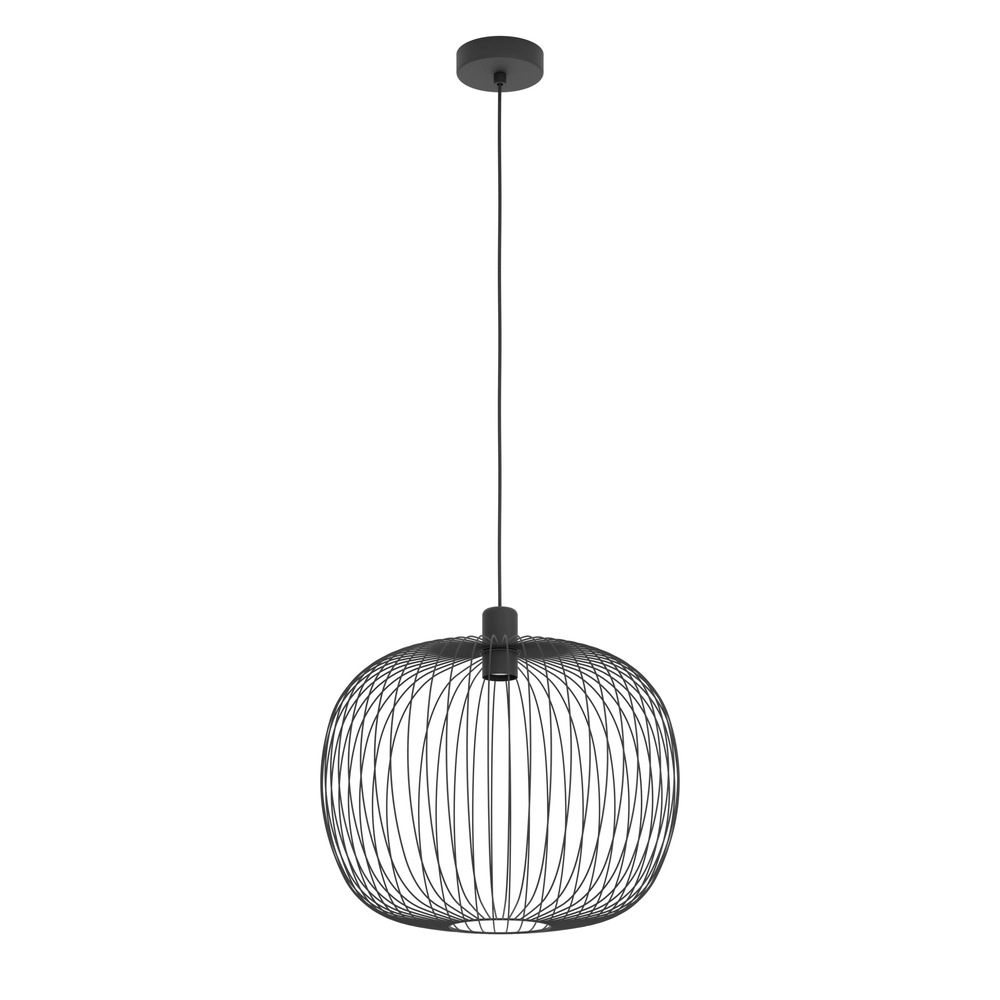 Wire pendant lamp Lodods black Ø 45cm Eglo 9008606390267