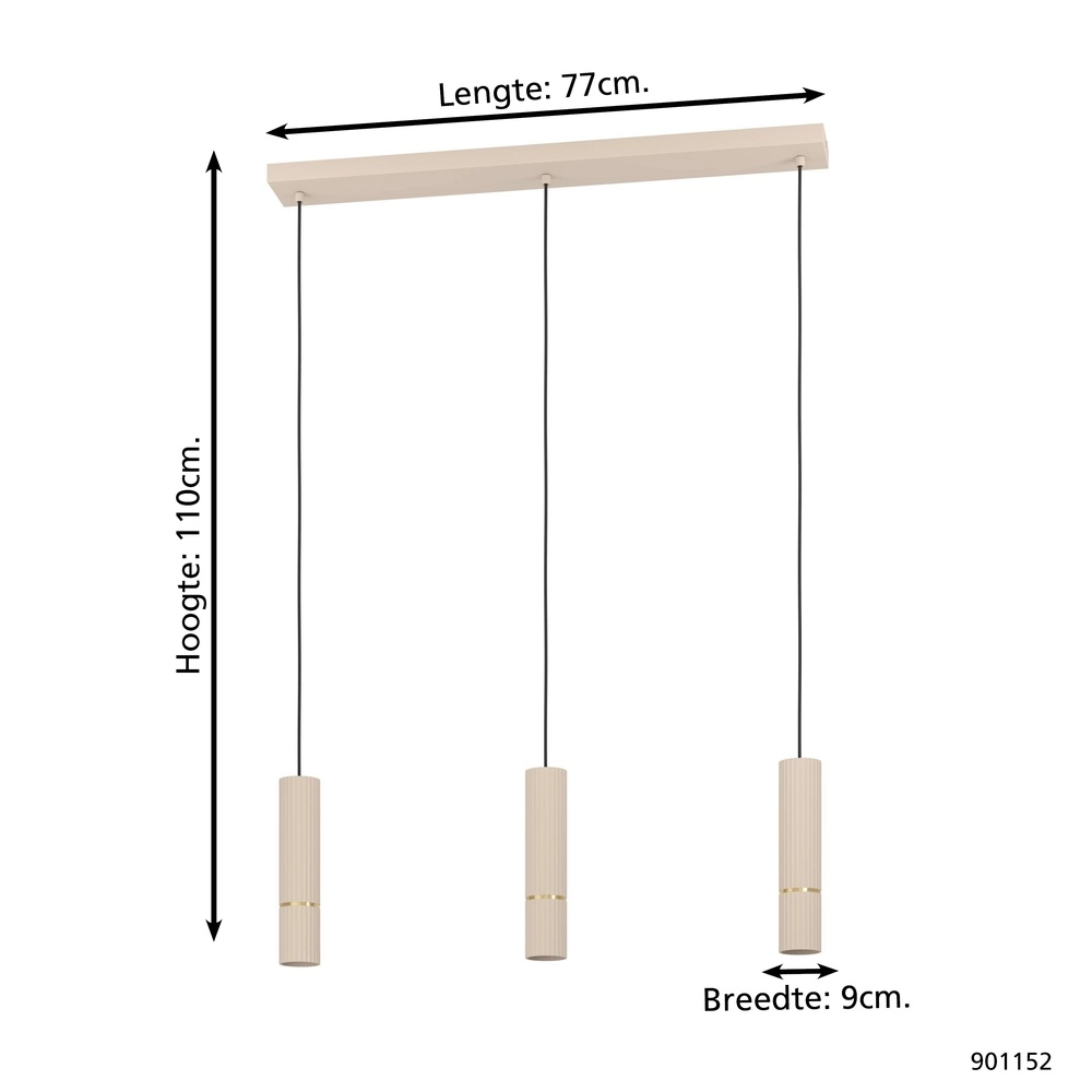 Sand pendulums Caminia 3x GU10 Eglo 9008606312498