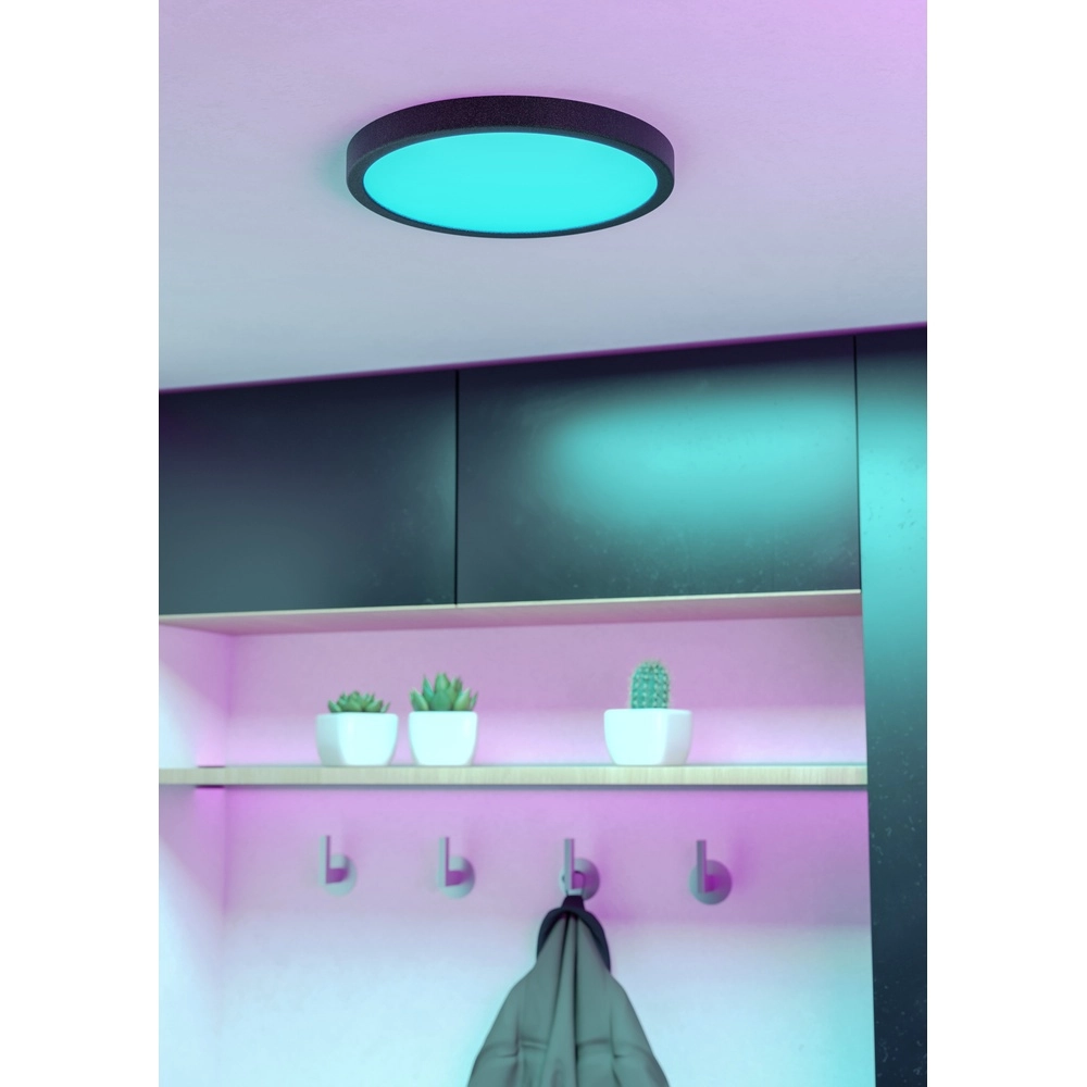 Ceiling light IP44 Fueva 6-Z round - black - Ø 27,8cm Eglo 9008606330492