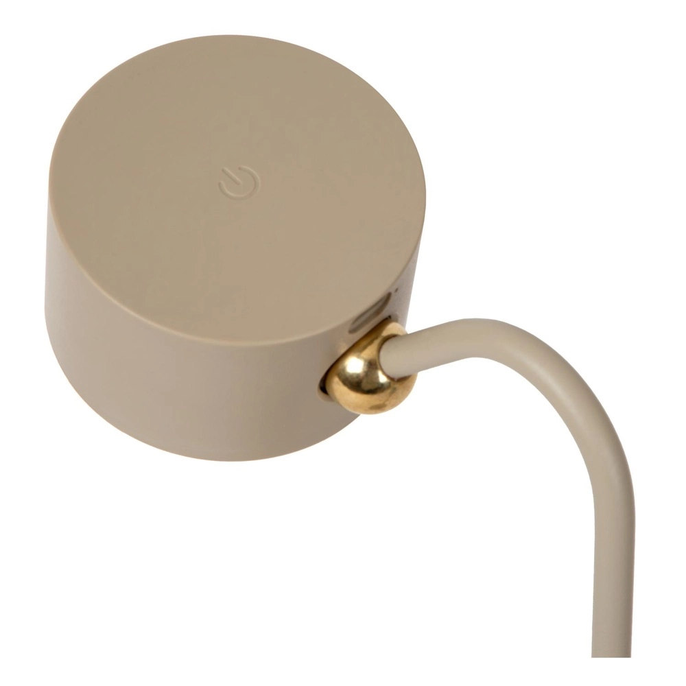 Rechargeable desk lamp Jolan taupe Lucide 5411212461100