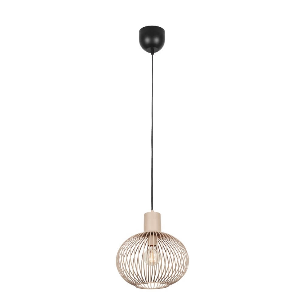 Wire pendant lamp Gila Ø 33cm - sand