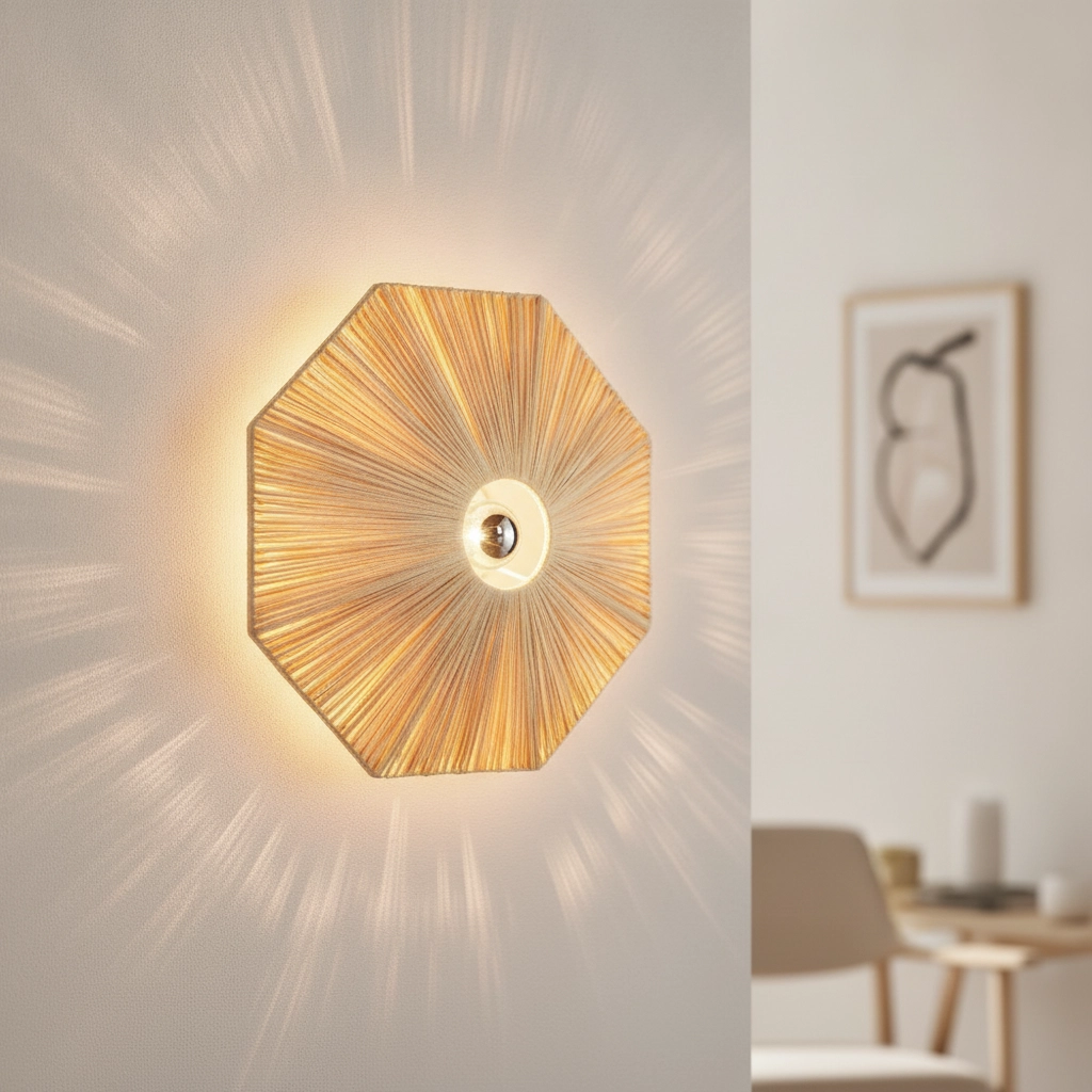 Japandi wall lamp Elvio Ø 45cm