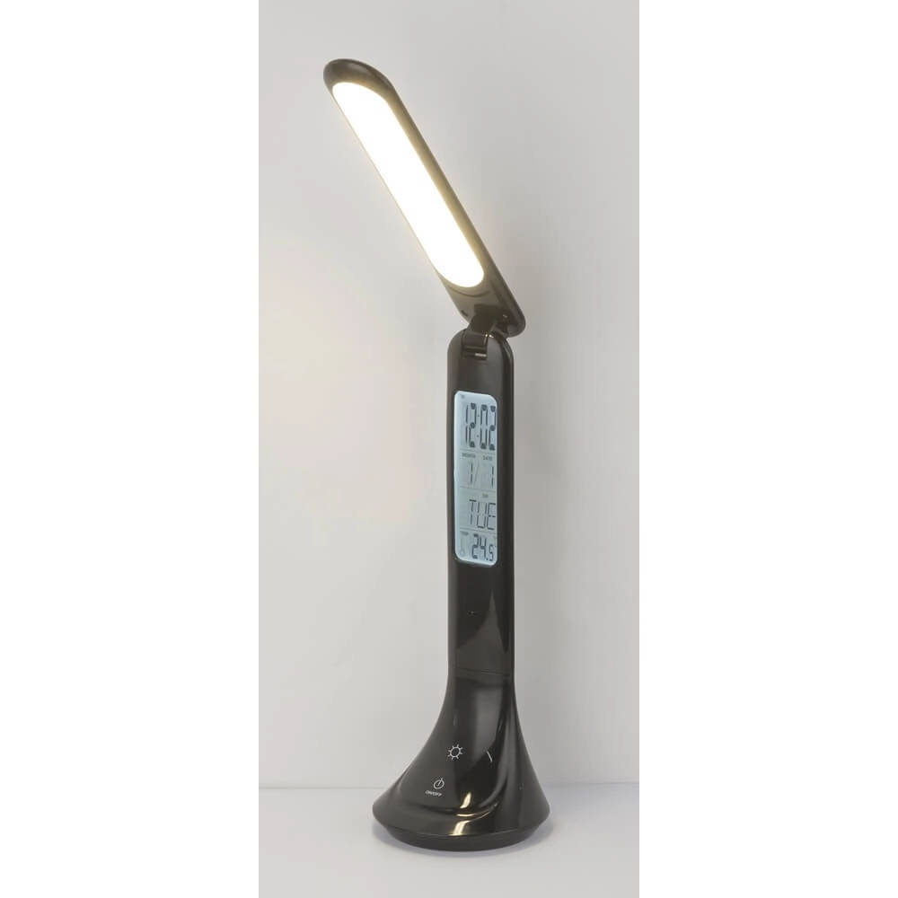 Desk lamp Tyrell black with clock Globo 9007371379033