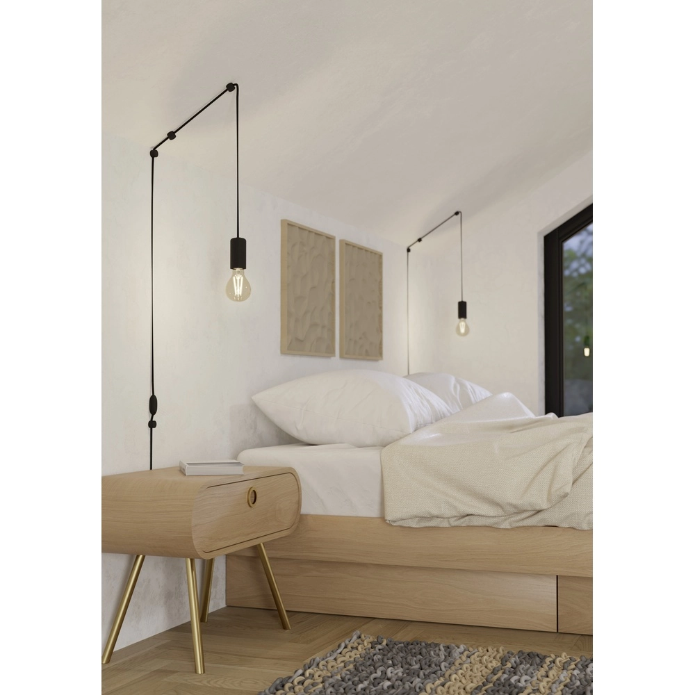 Flexible pendulum Pinetina Black with switch Eglo 9008606281831