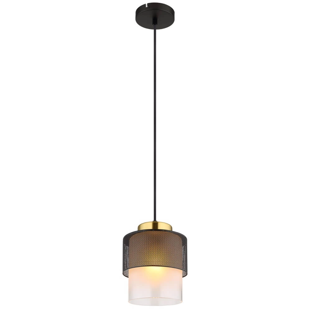 Pendant lamp Olga 1-light black with mesh