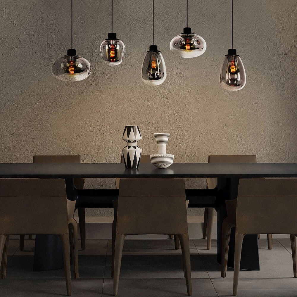 Smoke glass hanging lamp Reflexion Steinhauer 8712746135589