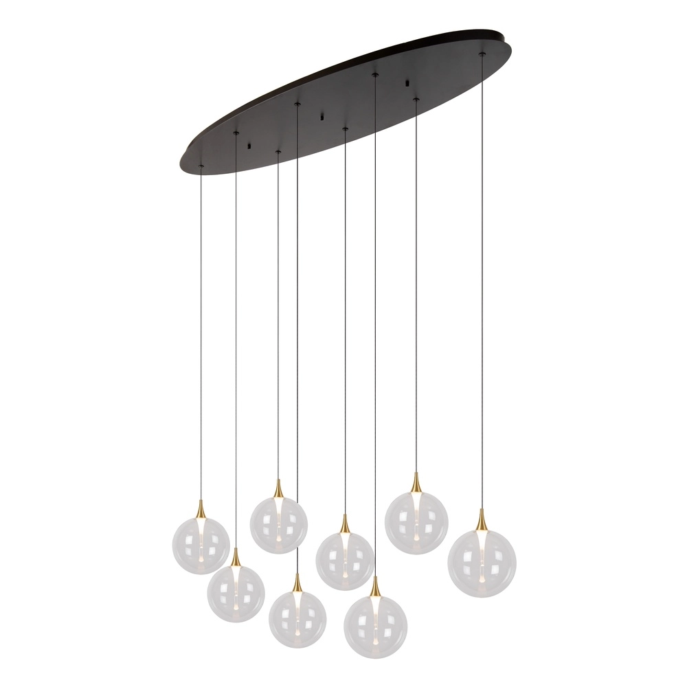 Design LED pendant light Gisela clear - 8x Ø 16cm Premium by Lucide 5411212134820