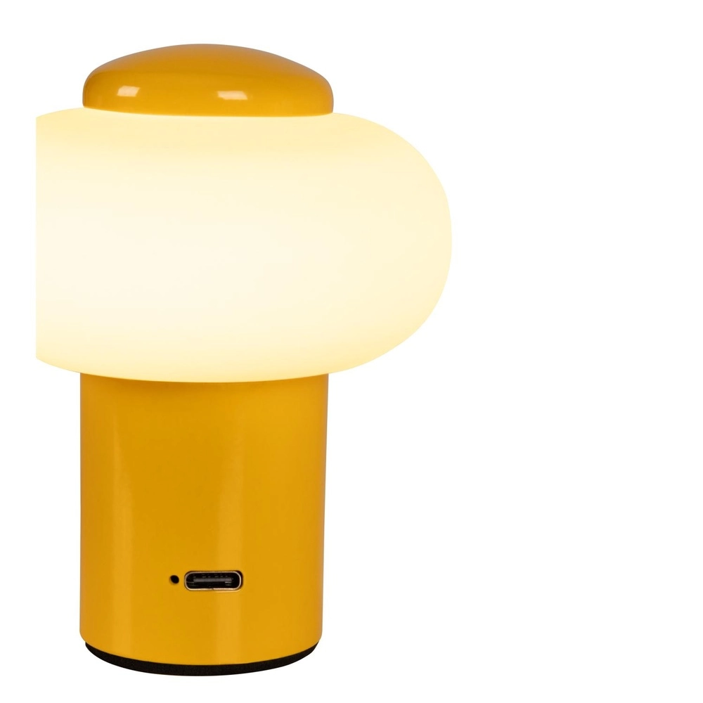 Rechargeable table lamp Gustav yellow Lucide 5411212442055