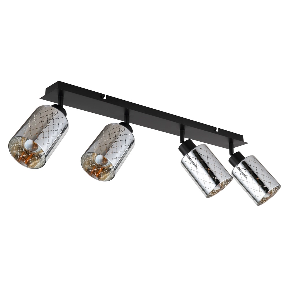Design ceiling lamp Alonso 4-light black Globo 9007371572250