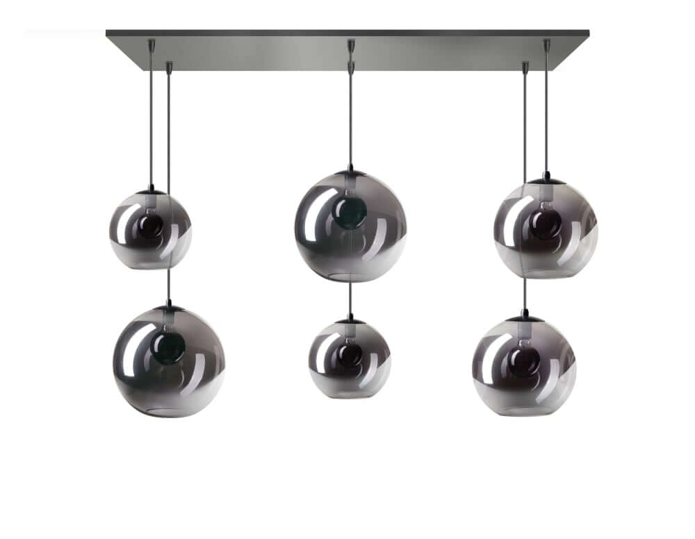 6-light glass pendant lamp Orb