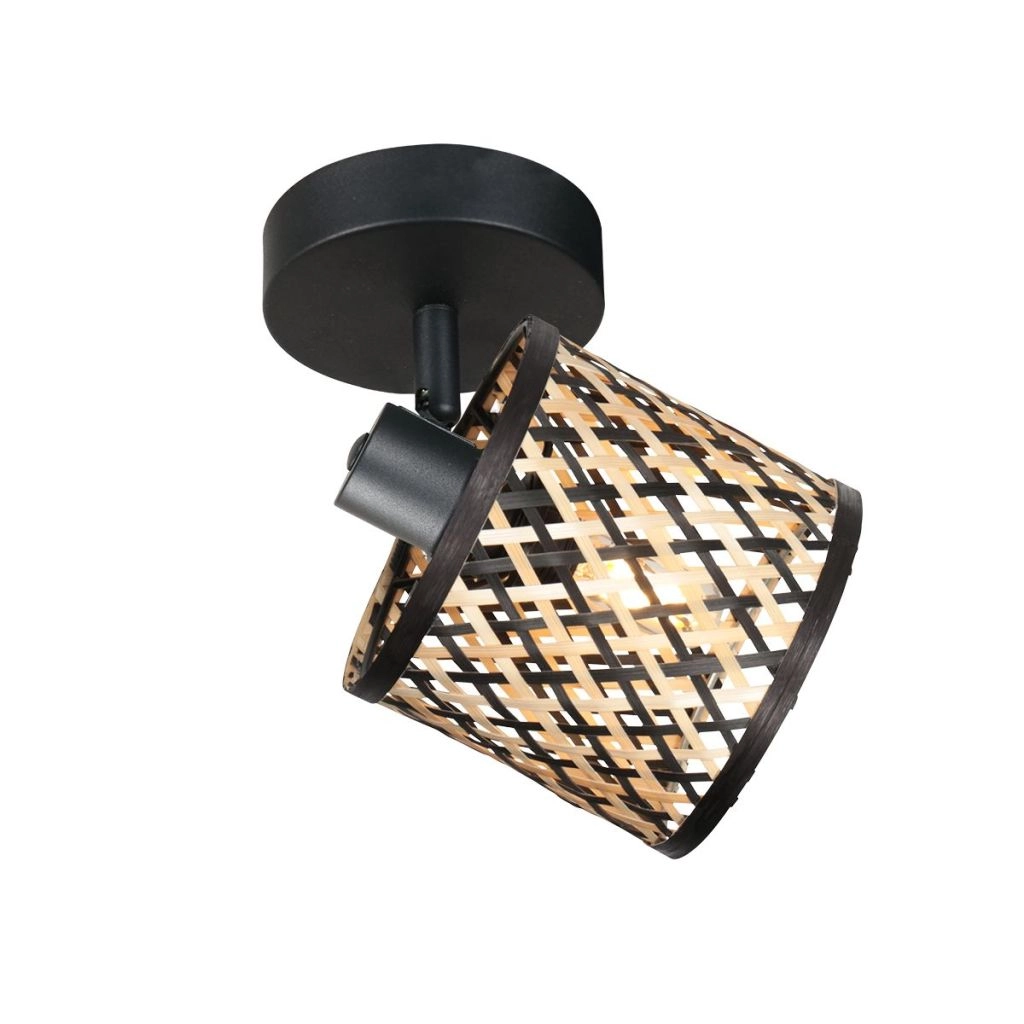 Wall lamp Sumba with bamboo cap Ø12cm Steinhauer 8712746182811