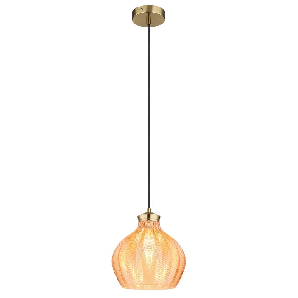 Pendant lamp Jessica with orange glass Ø 22cm