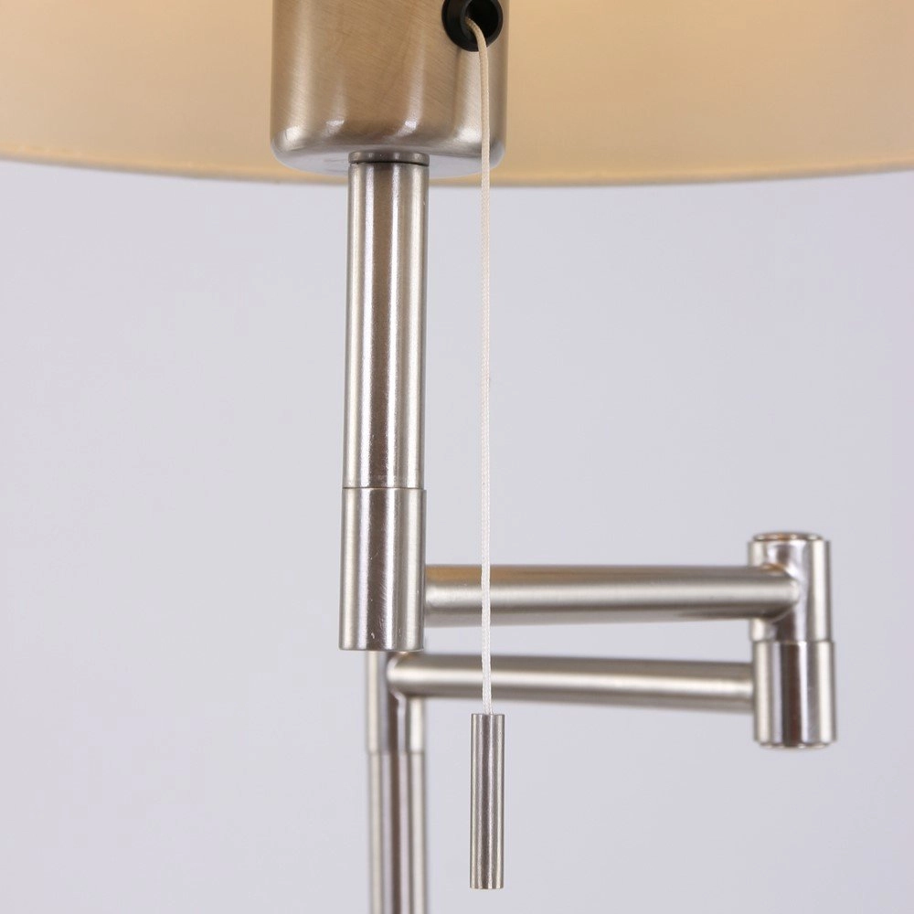 Floor lamp Mexlite 154cm metal grey with white shade Steinhauer 8712746048094
